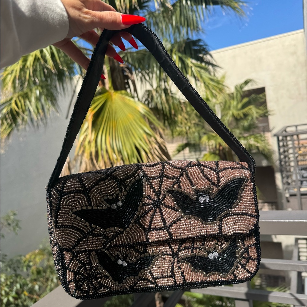 Made in India / Marshalls / TJ Maxx Bat Halloween Beaded Purse